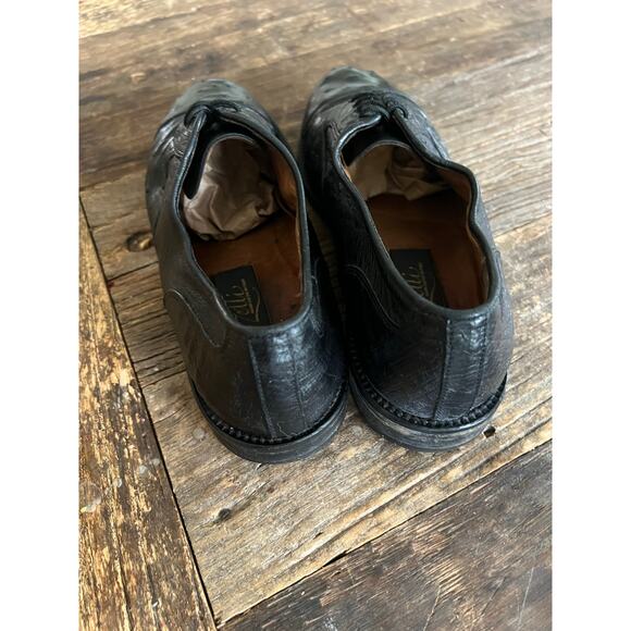 Zelli Made in Italy Ostrich Quill Oxford Casual Dress Shoes Size 8.5 M JL - Picture 8 of 10